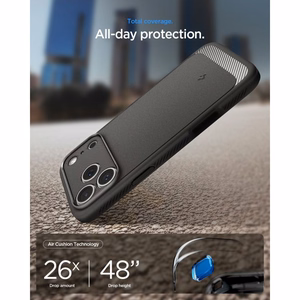 Spigen Rugged Armor MagSafe dėklas, skirtas iPhone 17 Pro / 18 Pro, pilkas