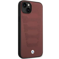 Dėklas telefonui BMW BMHCP14S22RPSR iPhone 14 6.1" bordo/bordo odos sėdynių raštas