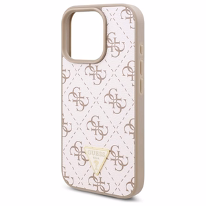 Guess New 4G Triangle dėklas telefonui iPhone 16 Pro - baltas
