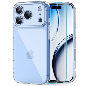 Tech-Protect FlexAir skaidrus dėklas ir Glass Fit+ grūdintas stiklas, 2 vnt., skirti iPhone 18 Pro Max / 17 Pro Max