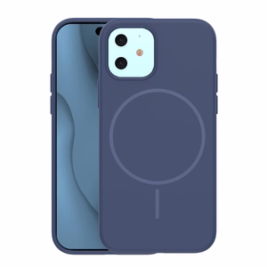 Silikoninis Thin Mag dėklas for iPhone 12 / 12 Pro 6,1" tamsiai mėlynas