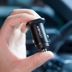 Automobilinis įkroviklis Acefast B1 Mini 38W USB-C+USB-A juodas