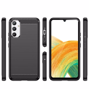 Carbon Case dėklas Realme 10 Pro lankstus silikoninis anglies dangtelis juodas