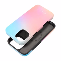 FORCELL F-PROTECT Mirage, karinio standarto išbandytas magnetinis dėklas telefonui IPHONE 16 PLUS, rausvai mėlynas