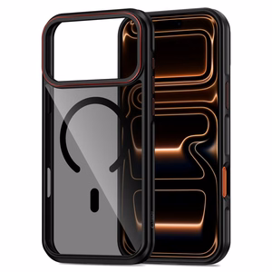 Tech-Protect MagHybrid MagSafe dėklas iPhone 17 Pro juodas ir raudonas