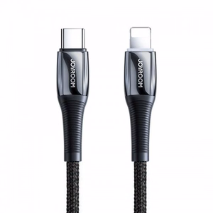 USB laidas Joryoom S-1224K2 juodas Type-C / Lightning 120cm (iki 20W)