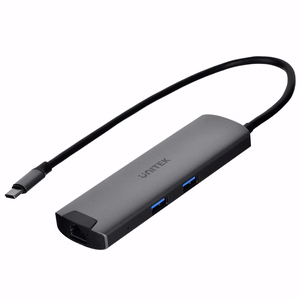 Unitek H1112F aktyvus USB-C šakotuvas 5 Gbps, HDMI RJ-45 PD 100W