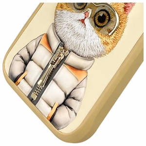 Nimmy Cool&Cute 2.0 Katės dėklas telefonui iPhone 16 Pro - žalias
