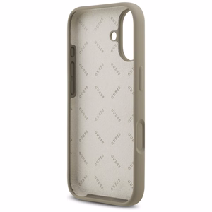 Guess Silikoninis didelis 4G užrašas dėklas iPhone 17 - rudas