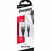 Energizer Classic - USB-A to Micro USB connecting laidas 1.2m (juodas)