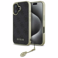 Guess 4G Charms Kolekcijos dėklas iPhone 16 Plus - juodas