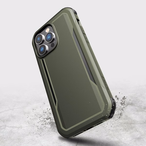 Raptic X-Doria Fort dėklas iPhone 14 Pro Max su Magnetine šarvuota žalia danga