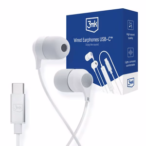 Наушники 3mk проводные USB-C белые