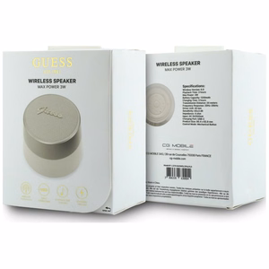 Guess 5 W Script Metal Logo Bluetooth garsiakalbis, auksinis
