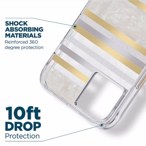 Case-Mate Pearl Stripes MagSafe dėklas, skirtas iPhone 14 / 13, dekoruotas perlamutru