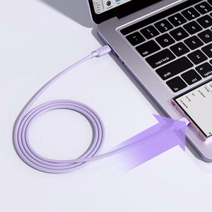 USB кабель Joyroom (S-CC100A14) "USB-C (Type-C) - USB-C (Type-C)" (100W 1.2m) фиолетовый