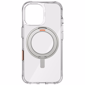 Uniq Swivix dėklas iPhone 17 su 360° pasukamu stovu – skaidrus