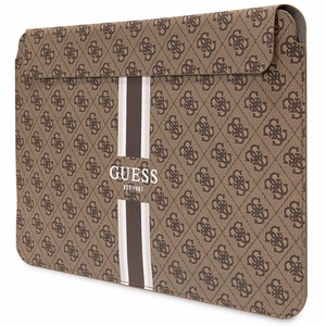 Guess 4G raštuotas dryžuotas 14" nešiojamojo kompiuterio dėklas - rudas