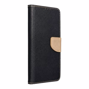 FANCY knygos dėklas IPHONE 16 Plus juodas / auksinis