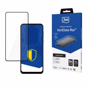 Sustiprintas viso ekrano grūdintas stiklas 3mk HardGlass Max Black, skirtas Motorola Moto G14