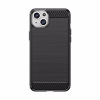 Lankstus anglies rašto dėklas telefonui iPhone 15 Plus Carbon Case - juodas