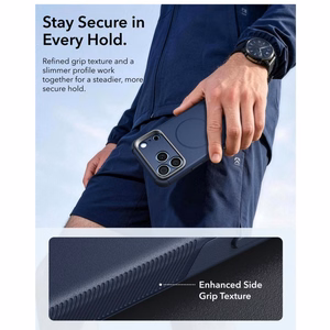 ESR Cyber Tough Kickstand MagSafe dėklas, skirtas iPhone 18 Pro / 17 Pro, tamsiai mėlynas