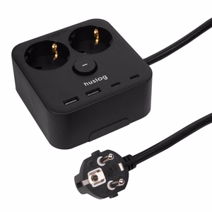 Huslog Power strip with phone laikiklis HUS1055