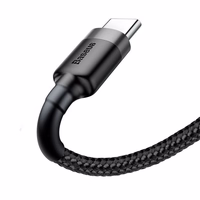 Baseus CATKLF-BG1 USB kabelis 1 m USB A USB C Juoda