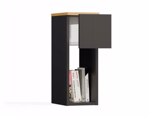 Top E Shop Galax 20/1S – bedside table, anthracite/Artisan oak