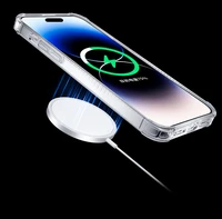 Kingxbar PQY Go Out Series magnetinis dėklas iPhone 14 Plus MagSafe - sidabrinis