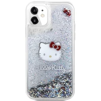Hello Kitty skystas blizgučių žavesio katės galvos dėklas telefonui iPhone 11 / Xr - sidabrinis