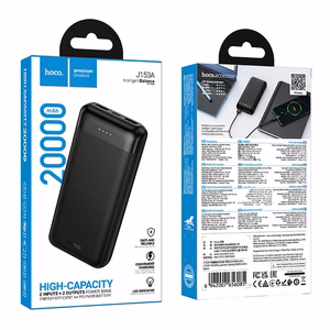Išorinis akumuliatorius Hoco J153A, 20000 mAh, 2 A, 10 W, juodas