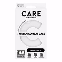 CARE by PanzerGlass Urban Combat dėklas telefonui iPhone 15 - permatomas