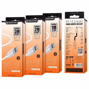 Kabelis BX14 LinkJet - USB į Lightning - 2,4A - 3 metrai baltas