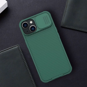 Nillkin CamShield Pro dėklas iPhone 14 Plus šarvuotas dėklas su kameros apsauga mėlynas