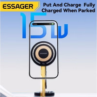 Automobilinis laikiklis Essager "Stand" juodas (magnetinis / lipni pagalvėlė)