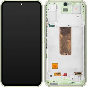 Ekranas Samsung A546 A54 5G su lietimui jautriu stikliuku ir rėmeliu originalus Awesome Lime (service pack)