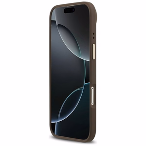 GUESS dėklas IPHONE 17 Air suderinamas su MagSafe GUHMP17MP4MSEGCW (PU 4G su klasikiniu) rudas