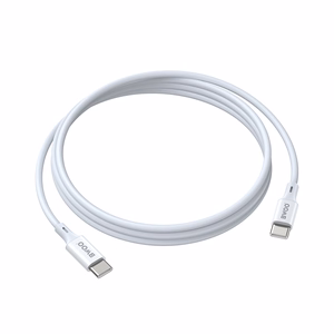 BWOO kabelis USB-C - USB-C 2m 60W ABS + TPE baltas