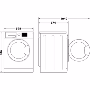 Whirlpool WP C10X WBS EE būgninis džiovintuvas Pastatomi Pakraunama per priekį 10 kg Balta
