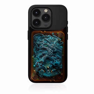 STM Reveal Warm MagSafe dėklas, skirtas iPhone 15 Pro Max, „Black Realm“ spalvos