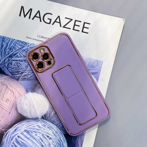 Naujas Kickstand dėklas telefonui iPhone 12 Pro su stovu violetinis