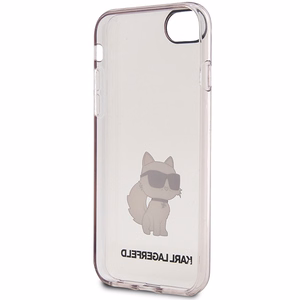 Karl Lagerfeld KLHCI8HNCHTCP iPhone 7/8/ SE 2020 / SE 2022 rožinis/rožinis kietas dėklas Ikonik Choupette
