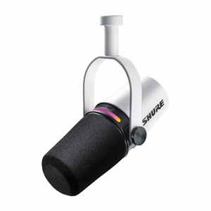 Shure MV7+-W – USB-C / XLR tinklalaidžių ir vokalinis mikrofonas, baltas