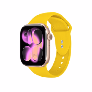 Crong Liquid dirželis, skirtas Apple Watch 38 / 40 / 41 / 42 mm, geltonas