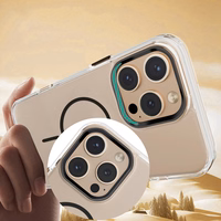 Skaidrus plonas magnetinis dėklas iPhone 12 / 12 Pro 6,1'' juodas