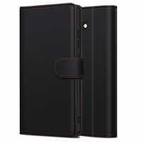 TECH-PROTECT WALLET RS IPHONE 16E JUODAS/RAUDONAS Tech-Protect Wallet dėklas telefonui iPhone 16e - juodas