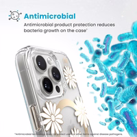 Speck Presidio Lux ClickLock & MagSafe - iPhone 16 Pro dėklas (Sunshine Daisies / Clear / auksinis)