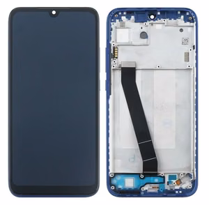 Ekranas Xiaomi Redmi 7 su lietimui jautriu stikliuku ir rėmeliu Blue originalus (service pack)