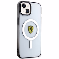 Ferrari FEHMP14SURKT iPhone 14 6.1" skaidrus kietas dėklas telefonui kontūrinis magnetinis (MagSafe)